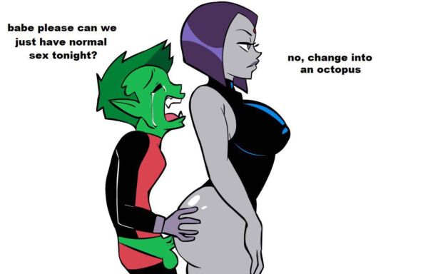 Beast Boy just wants to have normal sex with Raven for once [Teen Titans, DC] (Glassfish)