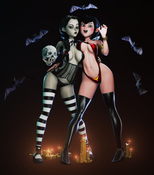 Goth VS Vamp - Wednesday Addams & Mavis Dracula (Crisisbeat) [The Addams Family, Hotel Transylvania]