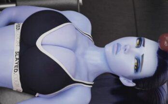 Widowmaker Vindda sacrifices her throat to show how her boobs move (slayed) [Overwatch]