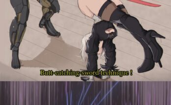 2B, Raiden - Butt catching sword technique 