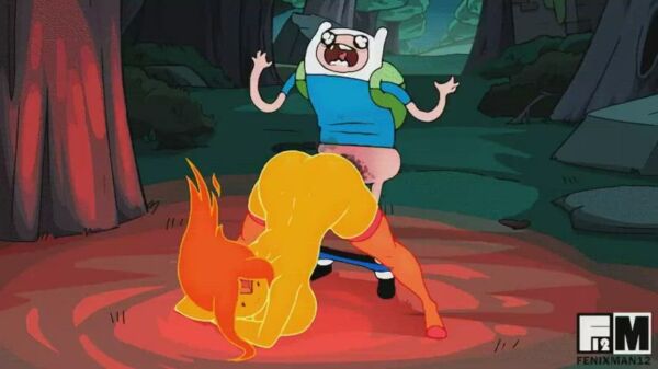 Finn fucks Flame Princess without protection (FenixMan121) [Adventure Time]