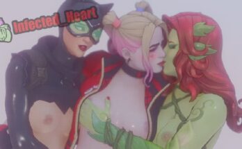 Harley Quinn, Poison Ivy and Catwoman Makeout Session (Infected_Heart) [DC Comics]
