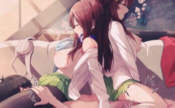 Nakano Miku, Nakano Itsuki and Uesugi Fuutarou (Asou (Asabu202)) [The Quintessential Quintuplets]