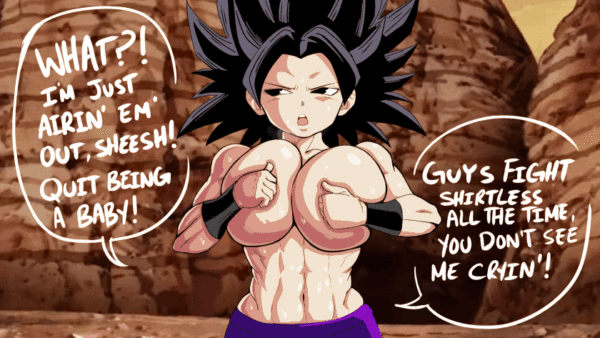 Caulifla wants to fight topless (PseudoCel) [Dragon Ball]