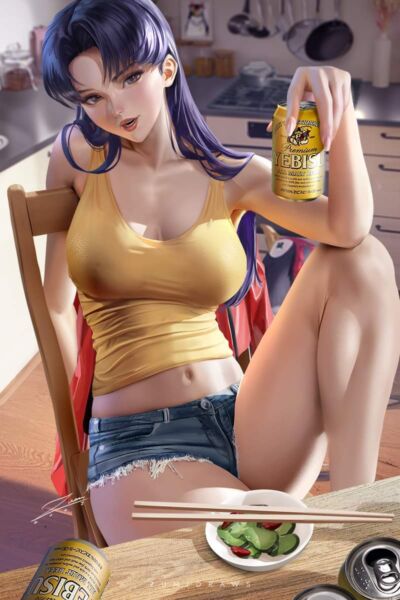 misato wants to share a drink with you (zumi) [Neon genesis Evangelion]