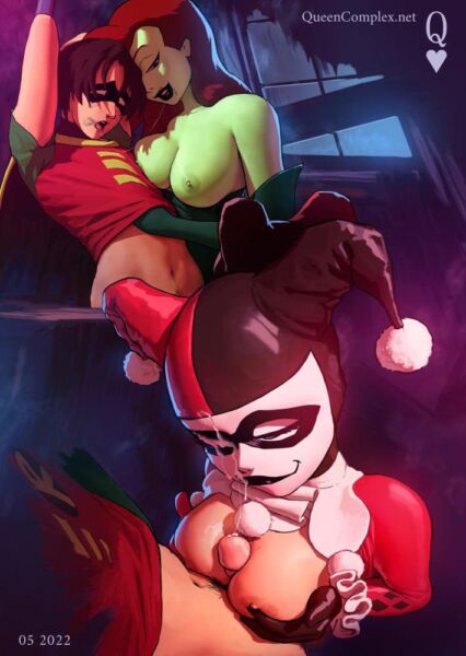 Harley Quinn and Poison Ivy with Robin (QueenComplex) [DC Comics, Batman, Harley Quinn]