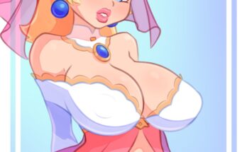 Princess Peach - busty princess in bridal lingerie (FinalBossDD) [Super Mario Bros]