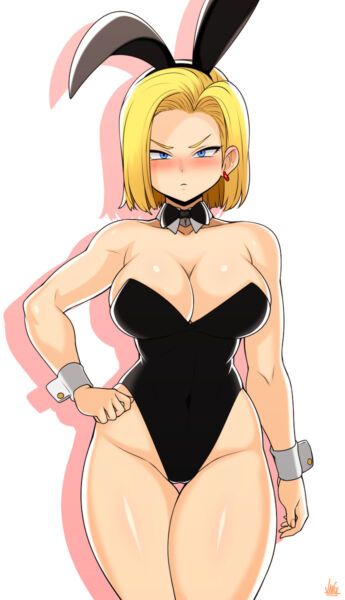 Android 18 embarrassed by the new outfit (JMG) [Dragon Ball]
