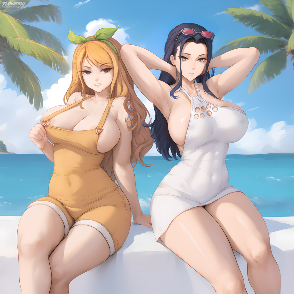 Nami and Robin (Flowerxl) [One Piece]