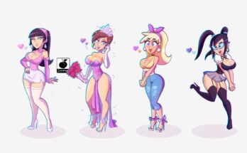 Trixie Tang, Timmy Turner, Chloe Carmichael, and Tootie (Linkartoon) [The Fairly OddParents]