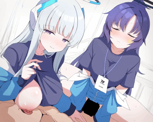 Threesome with Noa & Yuuka (しめじろう) [Blue Archive]