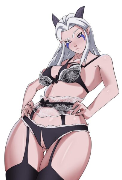 Rayla is showing off her new lingerie (Eletoki) [The Dragon Prince]