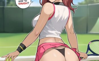 Rise Kujikawa playing tennis (LepyPepy) [Persona 4]