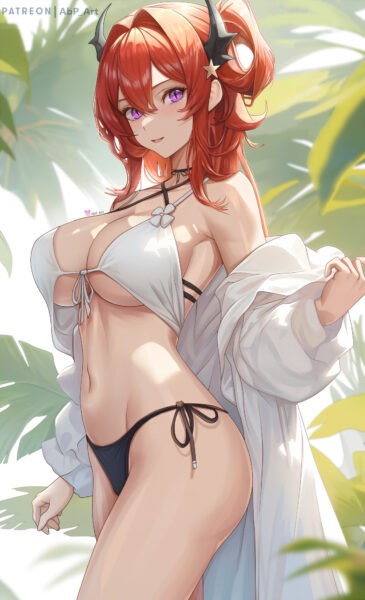 Surtr glamour in summer (AbP_Art) [Arknights]