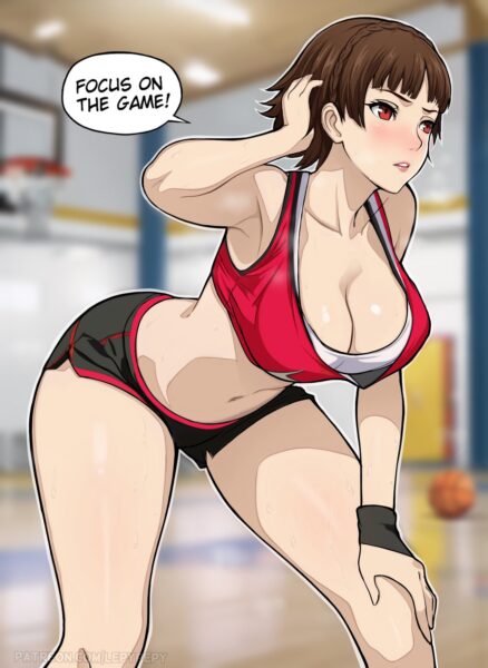 Makoto playing basketball (LepyPepy) [Persona 5]