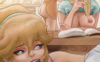 Peach, Daisy, and Rosalina's Lucky New Roommate (AsullaArt) [Super Mario]