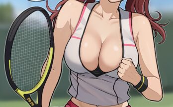 Rise Kujikawa playing tennis (LepyPepy) [Persona 4]