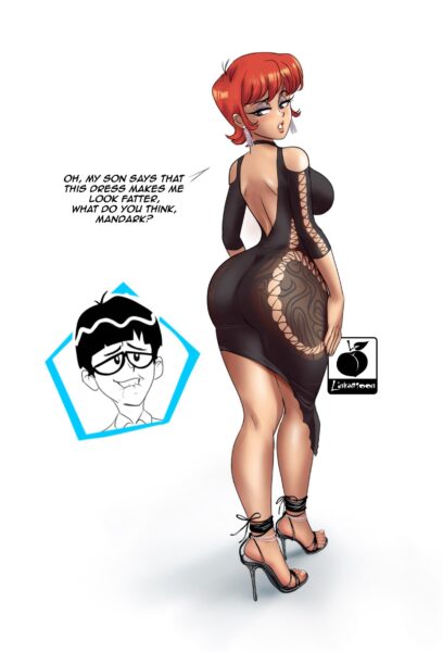 Mandark loves Dexter’s Mom’s fat ass in that dress [Dexter’s Laboratory] (Linkartoon)