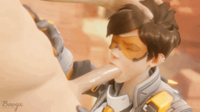 Tracer getting a facial (bewyx) [overwatch]