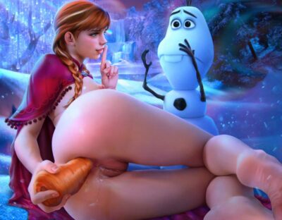 Anna plays with Olaf (demonlorddante) [Disney, Frozen]