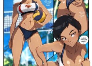 Lois Lane showing her her athletic body playing volley ball (felox08) [DC Superman]