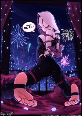 Spider-Gwen wishes you a happy 2024 [Spider-Verse] (nighty knight)