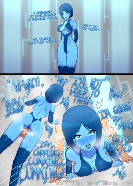 Cortana finally got her physical form only for her to get bred! (ZOComics) [Halo]