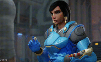 Pharah showing a magic trick (Aphy3D) [Overwatch]