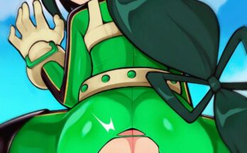 Tsuyu accidentally ripped her suit (loodncrood) [my hero academia]
