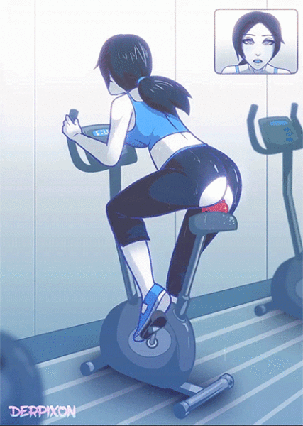Wii Fit trainer Dildo Riding (Derpixon) [Wii Fit]