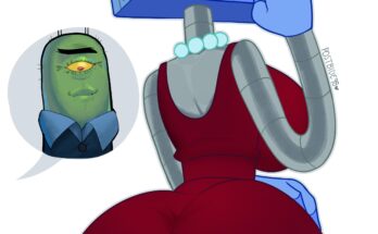Karen and Sheldon Plankton (PostBlue98) [Spongebob]