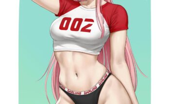 Zero Two showing undies (Darling In The France) [Sciamano240]