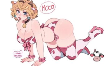 Princess Peach has some tasty milk ready (Kamii Momoru) [Super Mario Bros.]