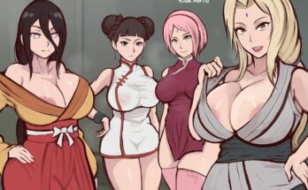 Tsunade, Hanabi, Sakura & Tenten [Naruto] (Arachnart)