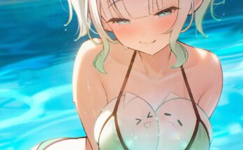 Mint Fantôme at the pool (prab)[Indie Vtuber]