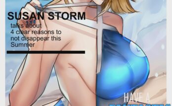 Sue storm at the beach (arialla) [marvel rivals]