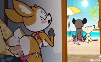 Tsunoda at the beach (canaryprimary) [aggretsuko]