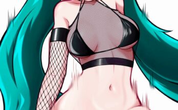 Goth Hatsune Miku riding  (DarkXenssei) [VOCALOID]