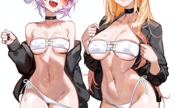 Nazuna Nanakusa, Marin Kitawaga - matching bikinis (foolish potato, zephy) [Yofukashi no Uta Call of the night, My Dress up darling, Sono bisque doll wa koi wo suru]
